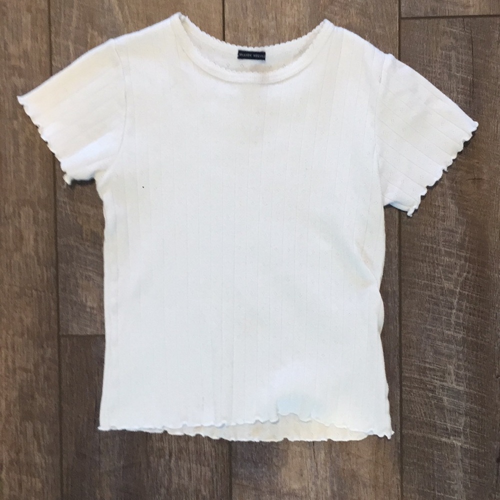 white Brandy Melville tight tee.
